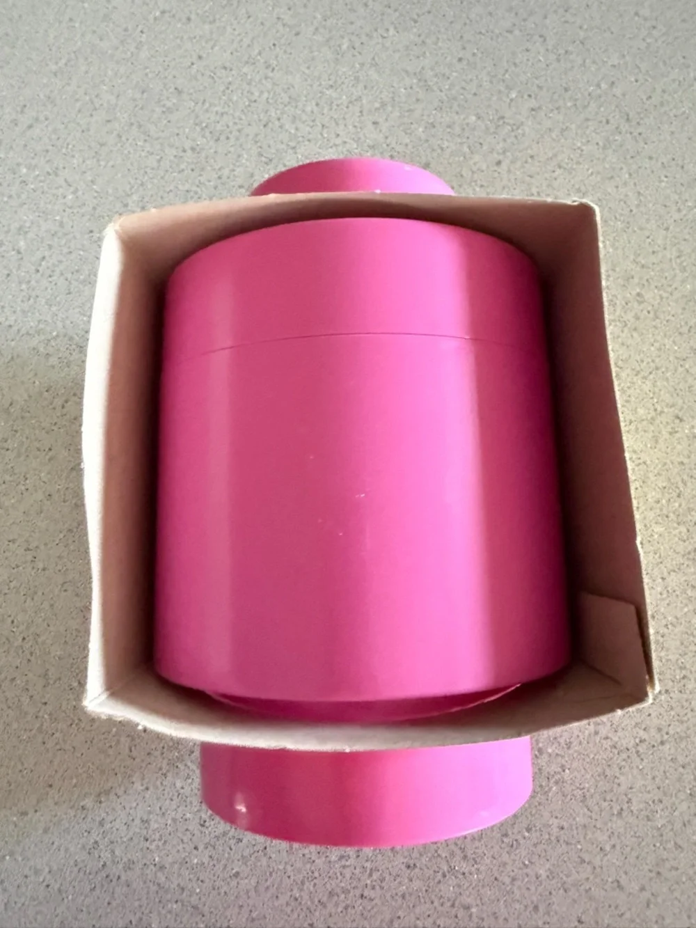 New Lego Storage Brick 1 Knob Pink Organizer Single Round 5" Ages 3+ - Picture 3 of 4